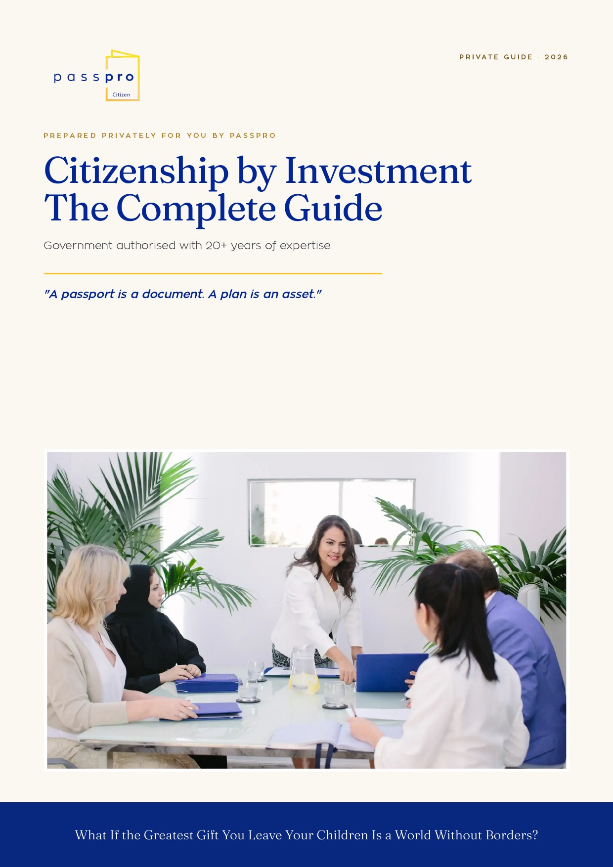 Cover of PassPro's Citizenship by Investment: The Complete Guide