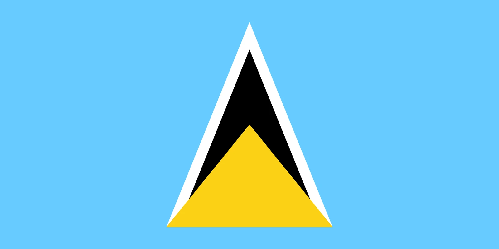 The flag of St Lucia.
